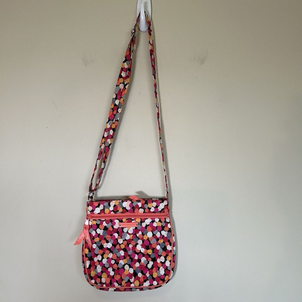 Vera Bradley Pixie Confetti Petite Double Zip Hipster Cross Body Purse #14497